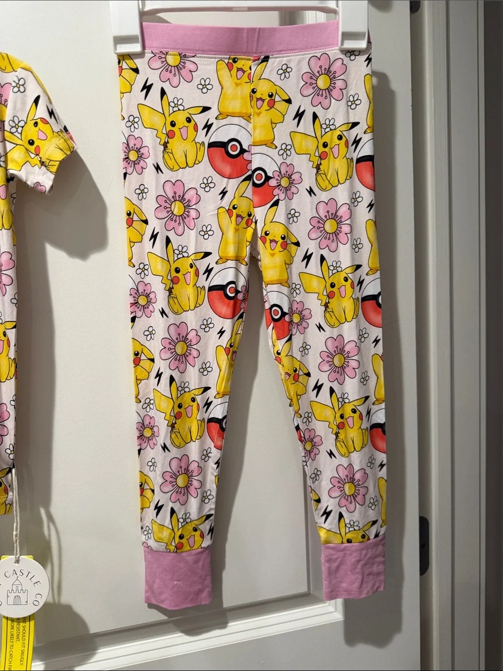 Girls bamboo pokemon Pikachu Floral Short Sleeve Pajama Set - size 4T NWT